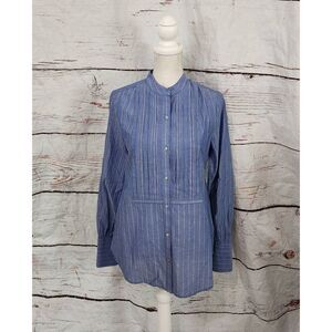 Alex Mill Standard Tuxedo Light Cotton Stripe Top Size Small NWT